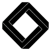 Square impossible black design