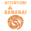 Achtung! Gefährliche Banane. Königliche Python
