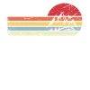 Sun and Retro Lines - Mountain -