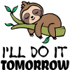 Lazy Animal Paresseux Sleeping Statement Jungle