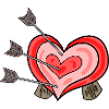 Arrows with heart target
