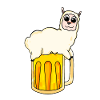 Beer funny alpaca animal