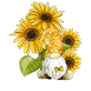 Gnome Sunflower Women Gardening