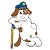 Dog Policeman Police Cap