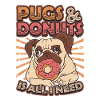Pug Donut Lover