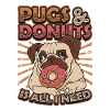 Pug Donut Lover