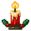 Candela di Natale in Pixel Art