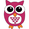 pink owl pink bird