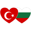 Turkey Bulgaria Flag Heart