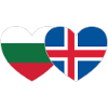 Bulgaria Iceland Flag Heart