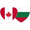 Canada Bulgarie Flag Heart