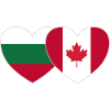 Bulgaria Canada Flag Heart