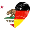California Germany Flag Heart