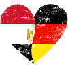 Egypt Germany Flag Heart