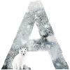 A – dekoratives Schriftzeichen – Winter