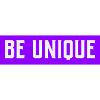Design BE UNIQUE en violet