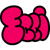 Balloon font ELLI pink