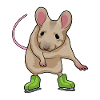 Mouse Ice Skating Skates