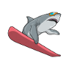 Snowboarder Requin Snowboard