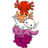 Subtle Lesbian Pride Flag Kawaii Axolotl LGBTQ