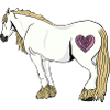 Love heart horse