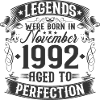 Novembre Né 1992 Légendes Anniversaire