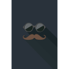 Sunglasses with mustache beard