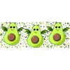 Bat avocado mug motif