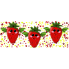 Bat strawberry mug motif