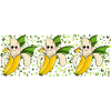Bat banana mug motif