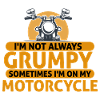 Not always grumpy Sometimes I'm on my bike