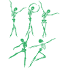 Green Dancing Skeleton