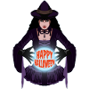 Scary Witch Crystal Ball Happy Halloween Costume