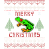 Rotäugiger Baumfrosch Hässlicher Weihnachtspullover Design