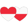 Indonesia Poland Flag Heart