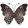 Golden Butterfly Mandala Design