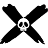 Skull and black cross