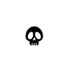 Skull and white cross