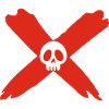 Skull and scarlet cross
