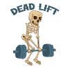 Halloween Fitness Skelet Vægtløftning Dødløft