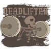 Fitness Weightlifting Skeleton Trained Deadlift