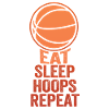 Eat Sleep Hoops Repeat Basketball