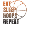 Eat Sleep Hoops Repeat Basketball