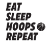 Eat Sleep Hoops Repeat Basketball