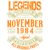 1984 November Birthday Legend