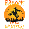 Halloween heks flyver på motorcykel, biker, cykel