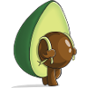 Backpacking avocado with good vibes