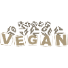 "V-E-G-A-N" Buchstabenwürfel hellbraun