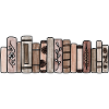 Braune Pastellbücher