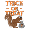 Halloween Eichhörnchen, Süßes oder Saures